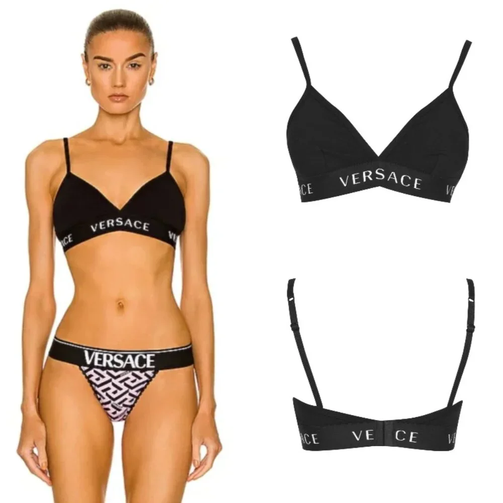 Versace Triangle Logo Bra - NEW - Picture 2 of 9